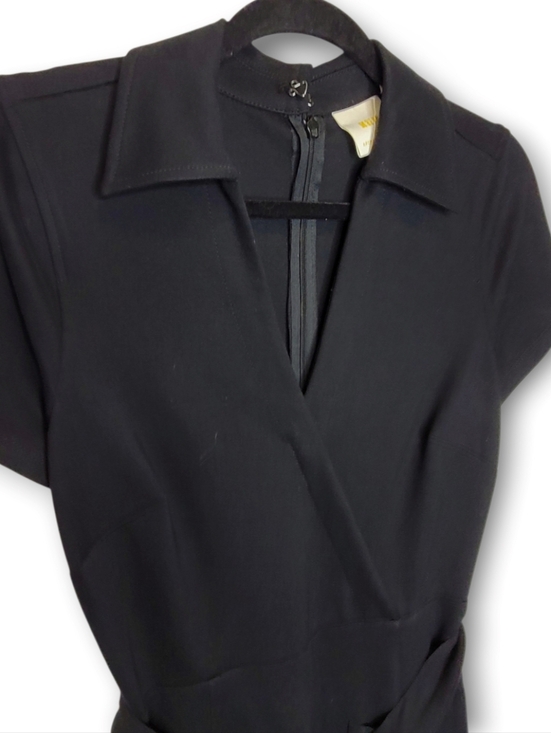 Anthropologie Maeve Colette Wide Leg Ponte Jumpsuit 4 Black - Picture 4 of 9